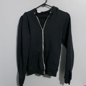 Black American apparel zip up hoodie